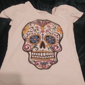White colorful Skull t-shirt